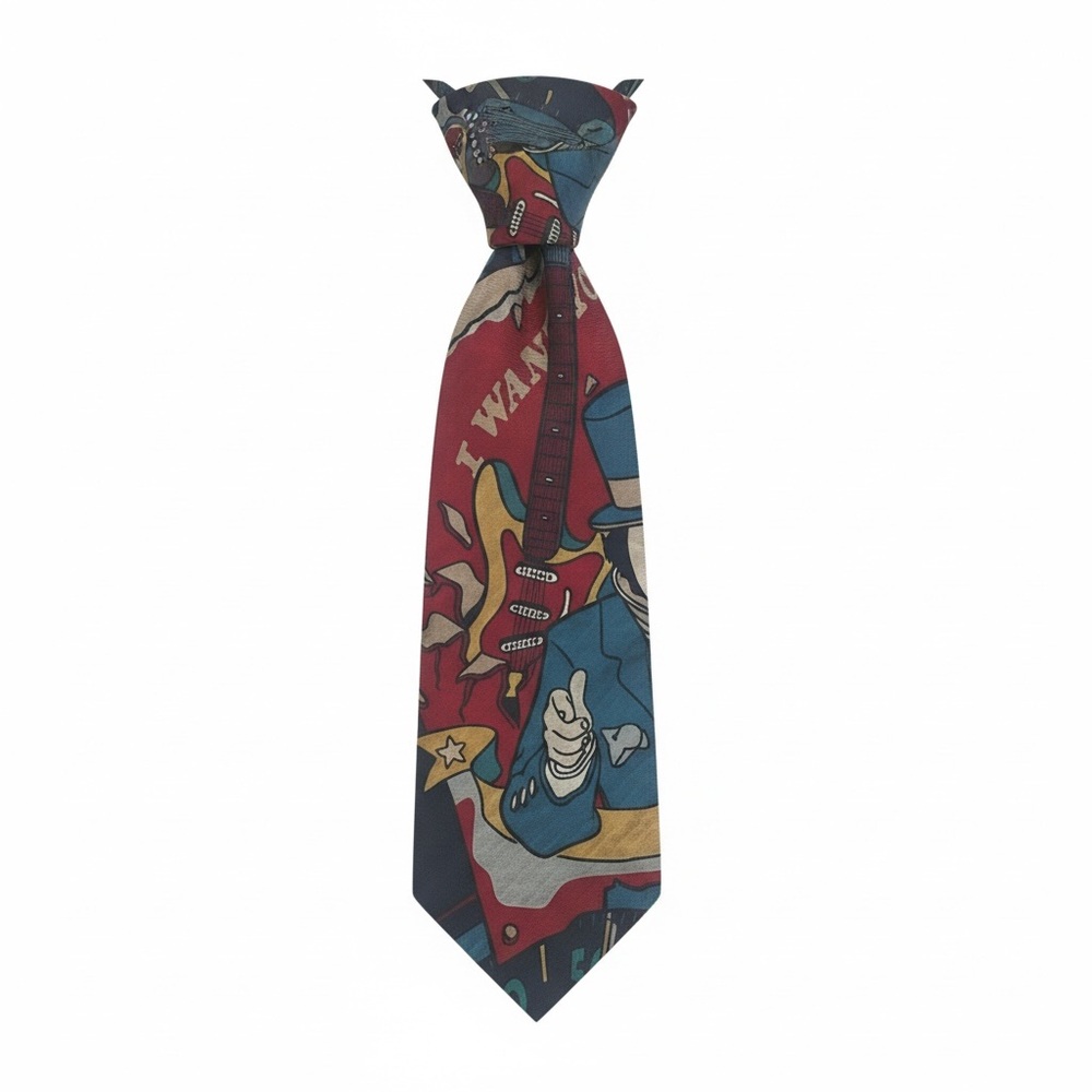 JUST REDUCED Beatles “I Want You” graphic silk tie